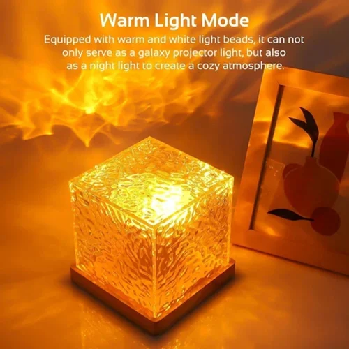 Ocean Wave Projector Lamp – 3D Crystal Night Light with Remote | Soothing Décor Gift